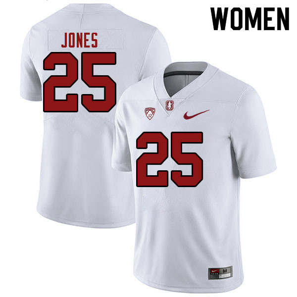 Women #25 Brandon Jones Stanford Cardinal College Football Jerseys Sale-White - Click Image to Close